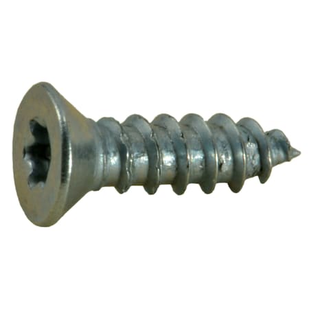 Midwest Fastener Sheet Metal Screw, #4 x 3/8 in, Zinc Plated Steel Flat Head Torx Drive, 50 PK 37004
